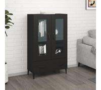BOWEKAM Home & Garden-Highboard Noir 70 x 31 x 115 cm