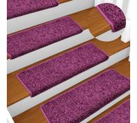 BOWEKAM Home & Garden Lot de 15 tapis d'escalier Violet 65 x 21 x 4 cm