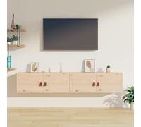 BOWEKAM Home & Garden Lot de 2 armoires murales en pin massif 80 x 30 x 30 cm