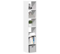 BOWEKAM Home & Garden Lot de 2 bibliothèques empilables en bois Blanc 30 x 30 x 80 cm
