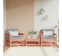 BOWEKAM Home & Garden Lot de 2 chaises de jardin en bois massif avec coussins