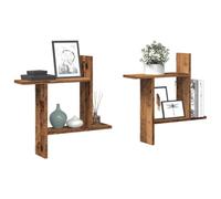 BOWEKAM Home & Garden Lot de 2 étagères murales en bois vieilli 50 x 12 x 50 cm