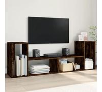 BOWEKAM Home & Garden Lot de 2 meubles TV en chêne fumé 75 x 30 x 50 cm