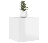 BOWEKAM Home & Garden Lot de 2 meubles TV muraux Blanc brillant 30,5 x 30 x 30 cm