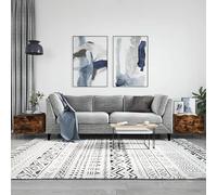 BOWEKAM Home & Garden Lot de 2 tables basses en chêne fumé 50 x 50 x 40 cm