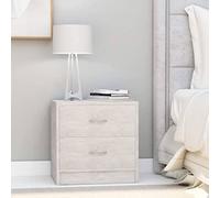 BOWEKAM Home & Garden Lot de 2 tables de chevet Gris béton 40 x 30 x 40 cm