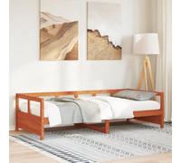 BOWEKAM Home & Garden Méridienne sans matelas en pin massif Marron ciré 90 x 200 cm