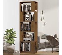 BOWEKAM Home & Garden-Meuble à livre/séparateur de pièce en bois massif Marron 51 x 25 x 163,5 cm
