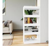 BOWEKAM Home & Garden-Meuble à livres ou séparateur de pièce Blanc 60 x 30 x 135 cm