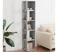 BOWEKAM Home & Garden Meuble d'angle en bois d'ingénierie Gris béton 33 x 33 x 164,5 cm