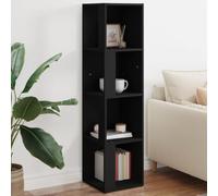 BOWEKAM Home & Garden Meuble d'angle en bois d'ingénierie Noir 33 x 33 x 132 cm