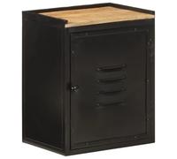 BOWEKAM Home & Garden Meuble de salle de bain en fer et bois massif Manguier 40 x 30 x 50 cm