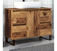 BOWEKAM Home & Garden Meuble lavabo en bois ancien 80 x 33 x 60 cm
