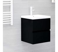 BOWEKAM Home & Garden Meuble lavabo en bois d'ingénierie Noir 41 x 38,5 x 45 cm