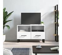 BOWEKAM Home & Garden Meuble TV en bois d'ingénierie Blanc 80 x 36 x 50 cm