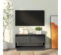 BOWEKAM Home & Garden Meuble TV en pin massif Gris 74 x 34 x 40 cm