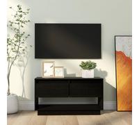BOWEKAM Home & Garden Meuble TV - Noir - 74x34x40 cm - En pin massif - Choix de meubles