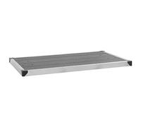 BOWEKAM Home & Garden-Outdoor Receveur de douche WPC en acier inoxydable 110 x 62 cm Gris