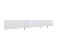 BOWEKAM Home & Garden Paravent en tissu 6 panneaux 800 x 80 cm Blanc