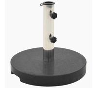 BOWEKAM Home & Garden Pied de parasol rond en granit Noir 20 kg