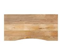BOWEKAM Home & Garden Plateau de bureau incurvé en bois de manguier brut 120 x 50 x 2,5 cm