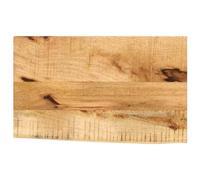 BOWEKAM Home & Garden Plateau de table 50 x 40 x 2,5 cm en bois massif de manguier brut
