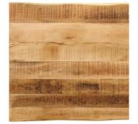 BOWEKAM Home & Garden Plateau de table en bois de manguier brut 40 x 40 x 3,8 cm