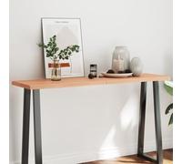 BOWEKAM Home & Garden Plateau de table en bois massif traité Marron clair 140 x 40 x (2-4) cm