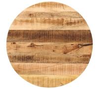 BOWEKAM Home & Garden Plateau de table rond en bois massif de manguier 80 x 2,5 cm