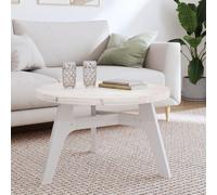 BOWEKAM Home & Garden Plateau de table rond en pin massif Blanc 70 x 3 cm