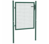 BOWEKAM Home & Garden Portail de clôture en acier Vert 100 x 75 cm