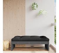 BOWEKAM Home & Garden Repose-pieds en pin massif Gris 120 x 80 cm