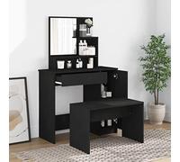 BOWEKAM Home & Garden Set coiffeuse Noir 86,5 x 35 x 136 cm