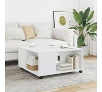 BOWEKAM Home & Garden Table basse en bois d'ingénierie Blanc 80 x 80 x 40 cm