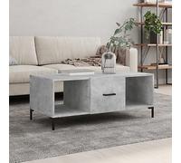 BOWEKAM Home & Garden Table basse en bois d'ingénierie Gris béton 102 x 50 x 40 cm