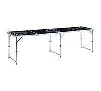 BOWEKAM Home & Garden Table pliante pour bière-pong 240 cm Noir