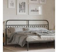 BOWEKAM Home & Garden Tête de lit en métal Noir 200 cm