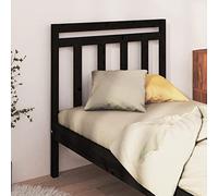 BOWEKAM Home & Garden Tête de lit en pin massif Noir 95 x 4 x 100 cm