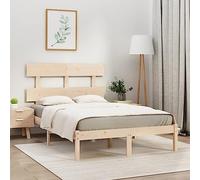 BOWEKAM Lits & Accessoires-Lits & Cadres de lit - Cadre de lit sans matelas 140 x 200 cm en bois massif