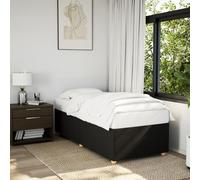 BOWEKAM Lits & Accessoires-Lits & Cadres de lit-Cadre de lit sans matelas Noir 100 x 200 cm Tissu