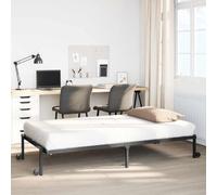 BOWEKAM Lits & Accessoires-Lits & Cadres de lit - Cadre de lit sans matelas pliable noir 80x200 cm acier
