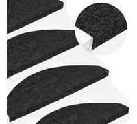 BOWEKAM Lot de 15 tapis d'escalier auto-adhésifs Anthracite 65 x 22,5 x 3,5 cm