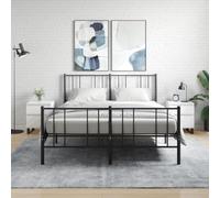 BOWEKAM Lot de 2 tables de chevet en bois blanc brillant 40 x 35 x 50 cm
