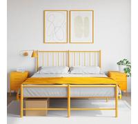 BOWEKAM Lot de 2 tables de chevet Jaune moutarde 36 x 39 x 50,5 cm