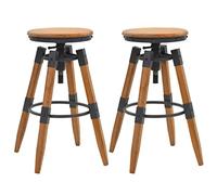 BOWEKAM Lot de 2 tabourets de bar en bois de sapin massif pour meubles, chaises, table et bar