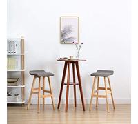 BOWEKAM Lot de 2 tabourets de bar, meubles, chaises, tables et tabourets de bar, tissu gris foncé