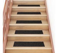 BOWEKAM Lot de 30 tapis d'escalier auto-adhésifs Marron 76 x 20 cm