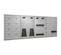 BOWEKAM Lot de 4 panneaux perforés muraux en acier 40 x 58 cm