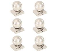 BOWEKAM Lot de 6 capuchons de poteau pour maison et jardin en acier inoxydable 91 x 91 mm