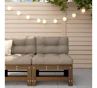 BOWEKAM Maison et jardin-jardin canapé central marron solide bois de pin sélection de meubles